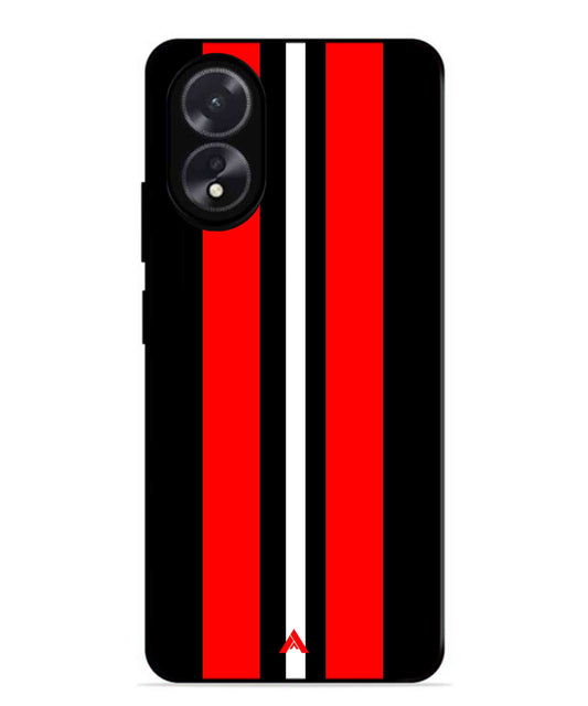 Stripe Pattern 8 Metal Back Cover Phone Case for Oppo A38