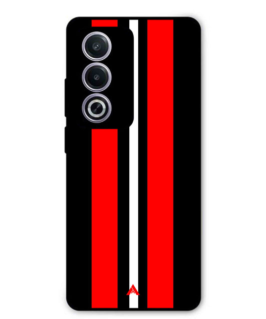 Stripe Pattern 8 Metal Back Cover Phone Case for Oppo A3 Pro