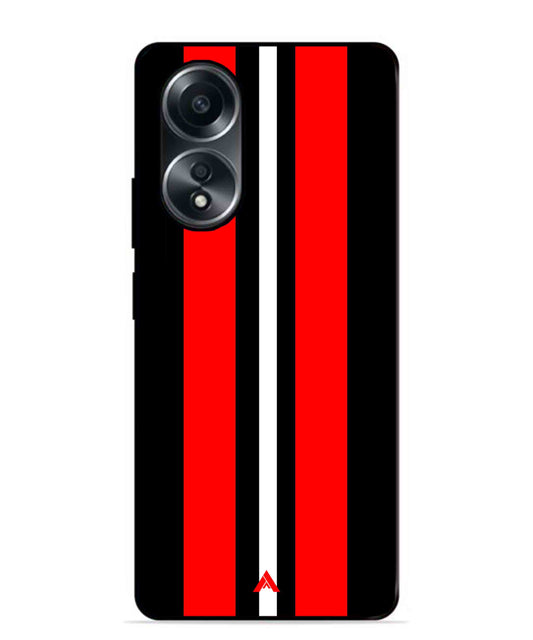 Stripe Pattern 8 Metal Back Cover Phone Case for Oppo A58