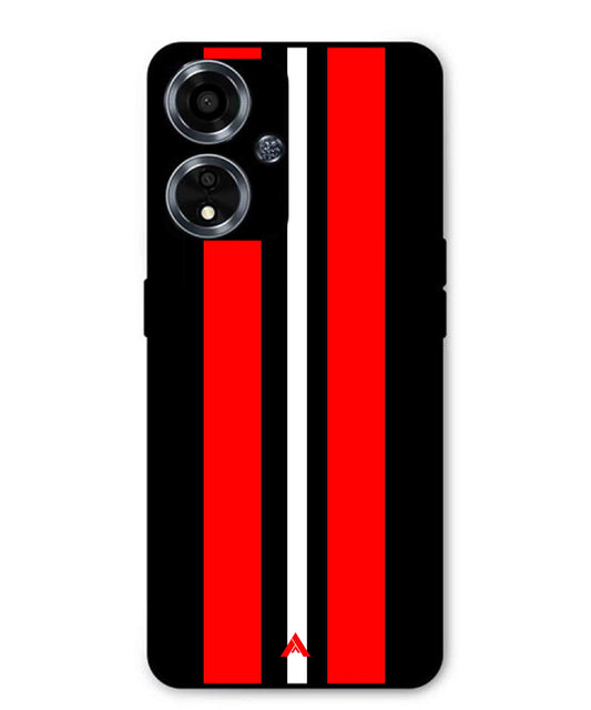 Stripe Pattern 8 Metal Back Cover Phone Case for Oppo A59