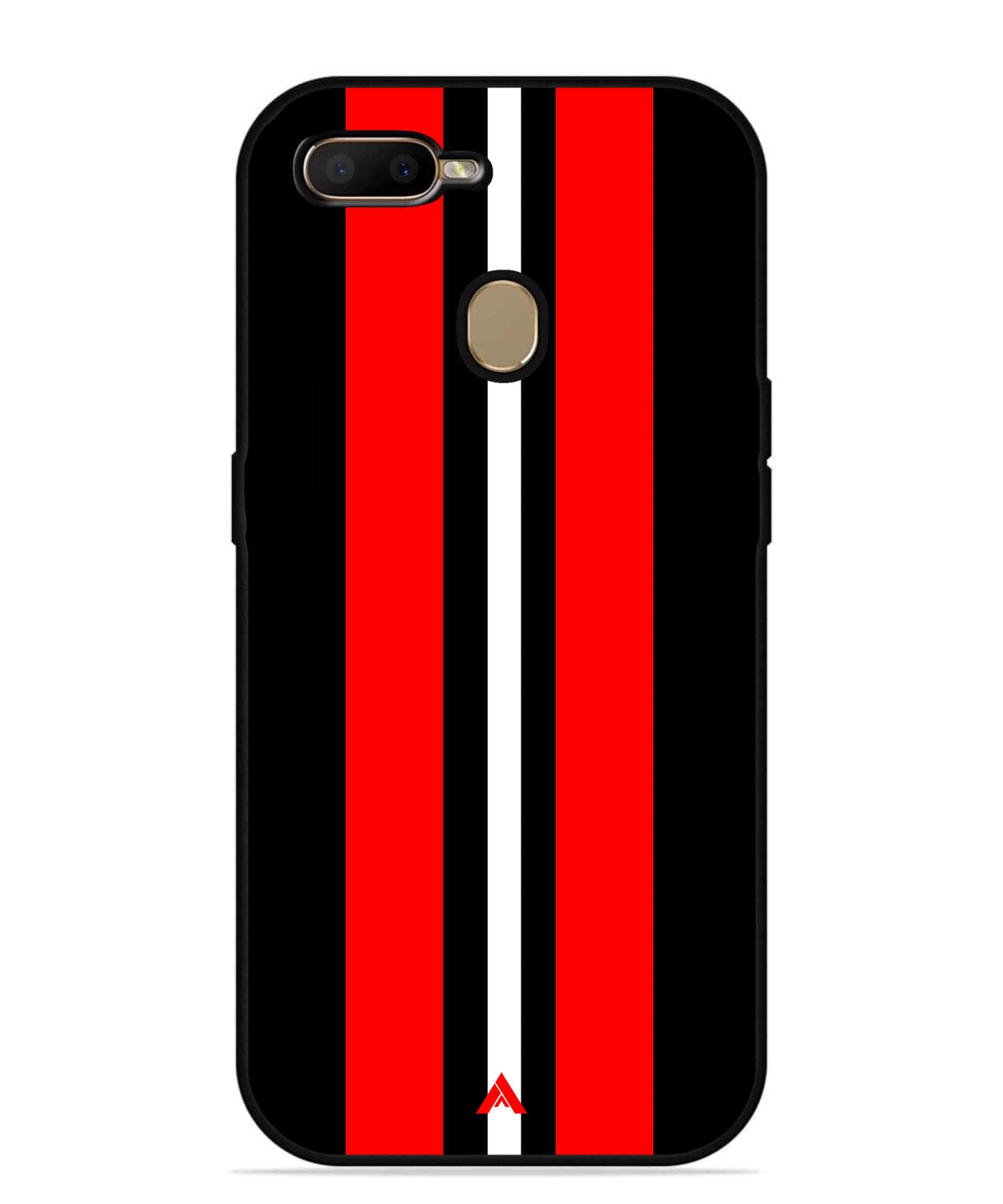 Stripe Pattern 8 Metal Back Cover Phone Case for Oppo A7