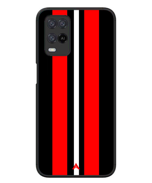 Stripe Pattern 8 Metal Back Cover Phone Case for Oppo A74