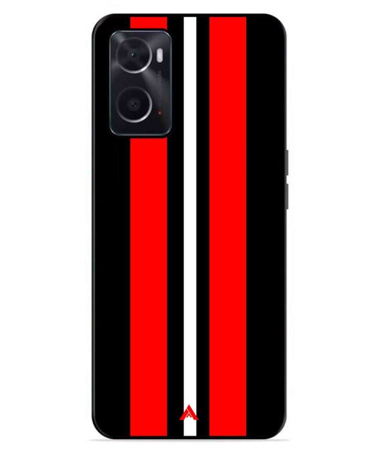 Stripe Pattern 8 Metal Back Cover Phone Case for Oppo A76