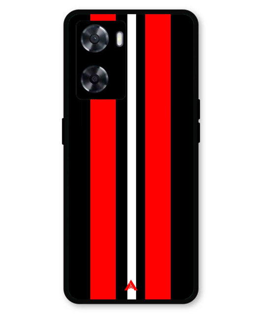 Stripe Pattern 8 Metal Back Cover Phone Case for Oppo A77