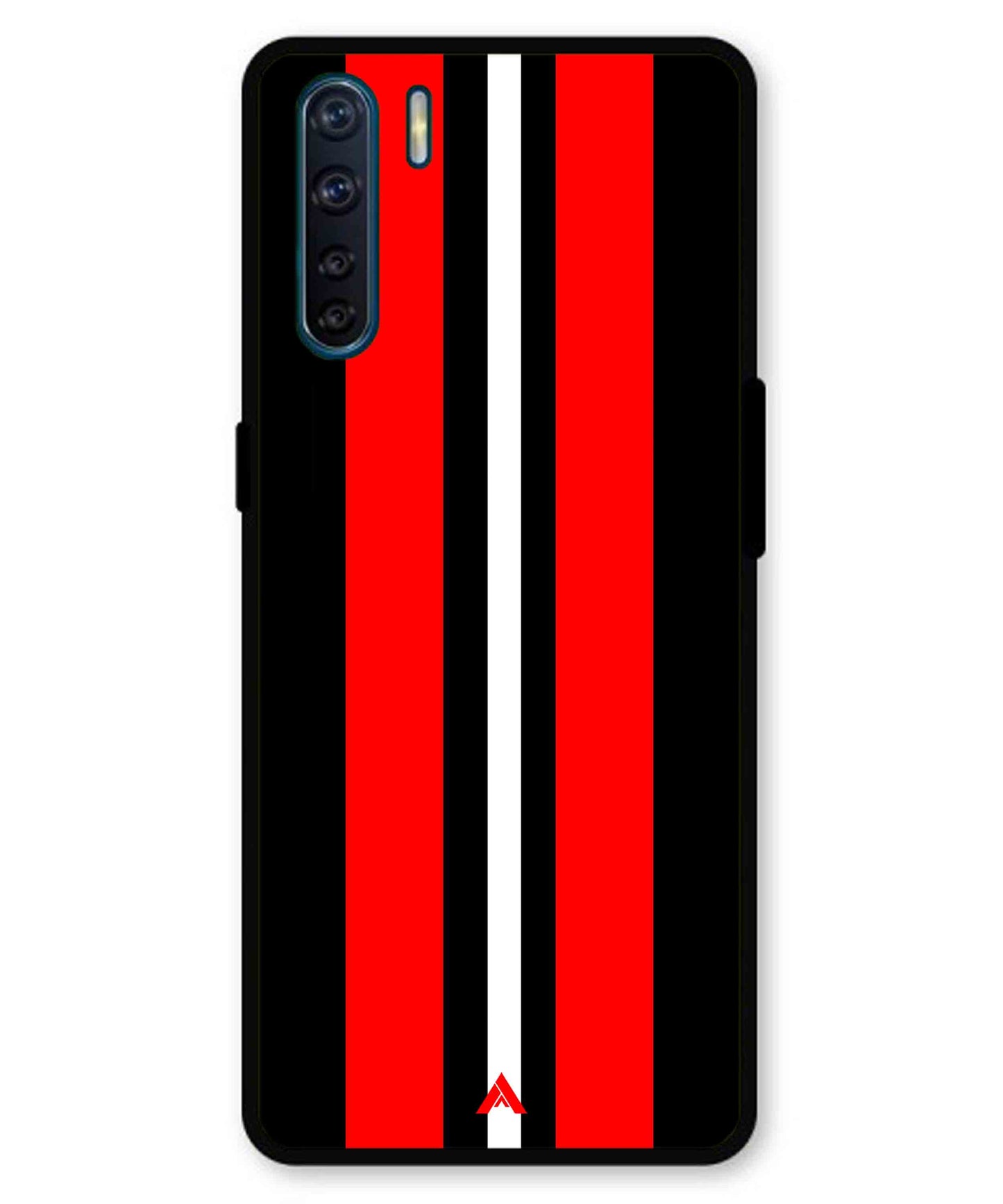 Stripe Pattern 8 Metal Back Cover Phone Case for Oppo A91