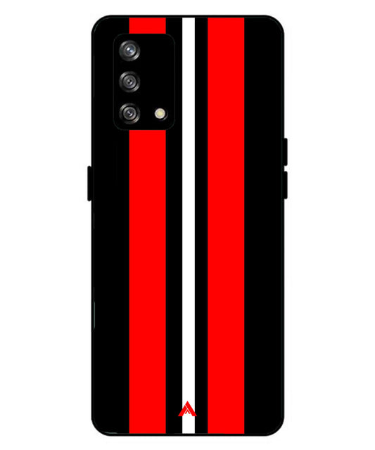 Stripe Pattern 8 Metal Back Cover Phone Case for Oppo A93