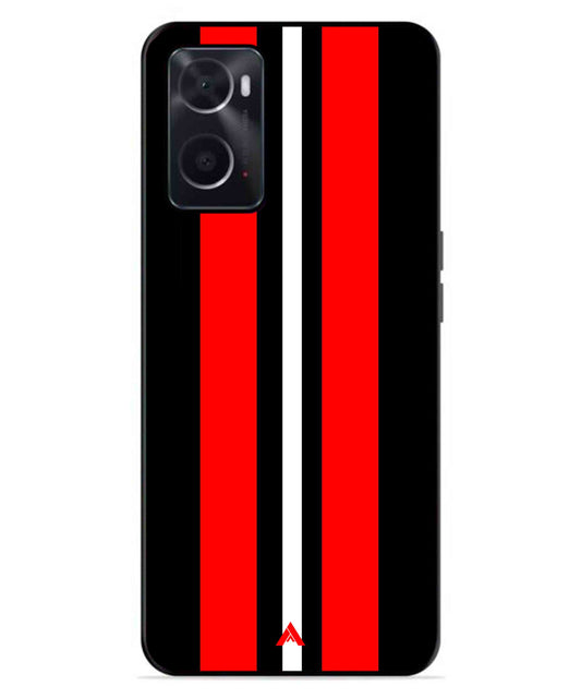 Stripe Pattern 8 Metal Back Cover Phone Case for Oppo A96