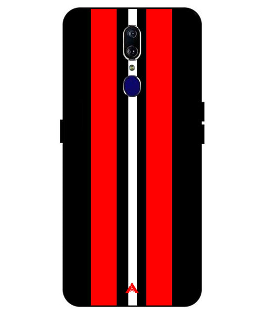 Stripe Pattern 8 Metal Back Cover Phone Case for Oppo F11