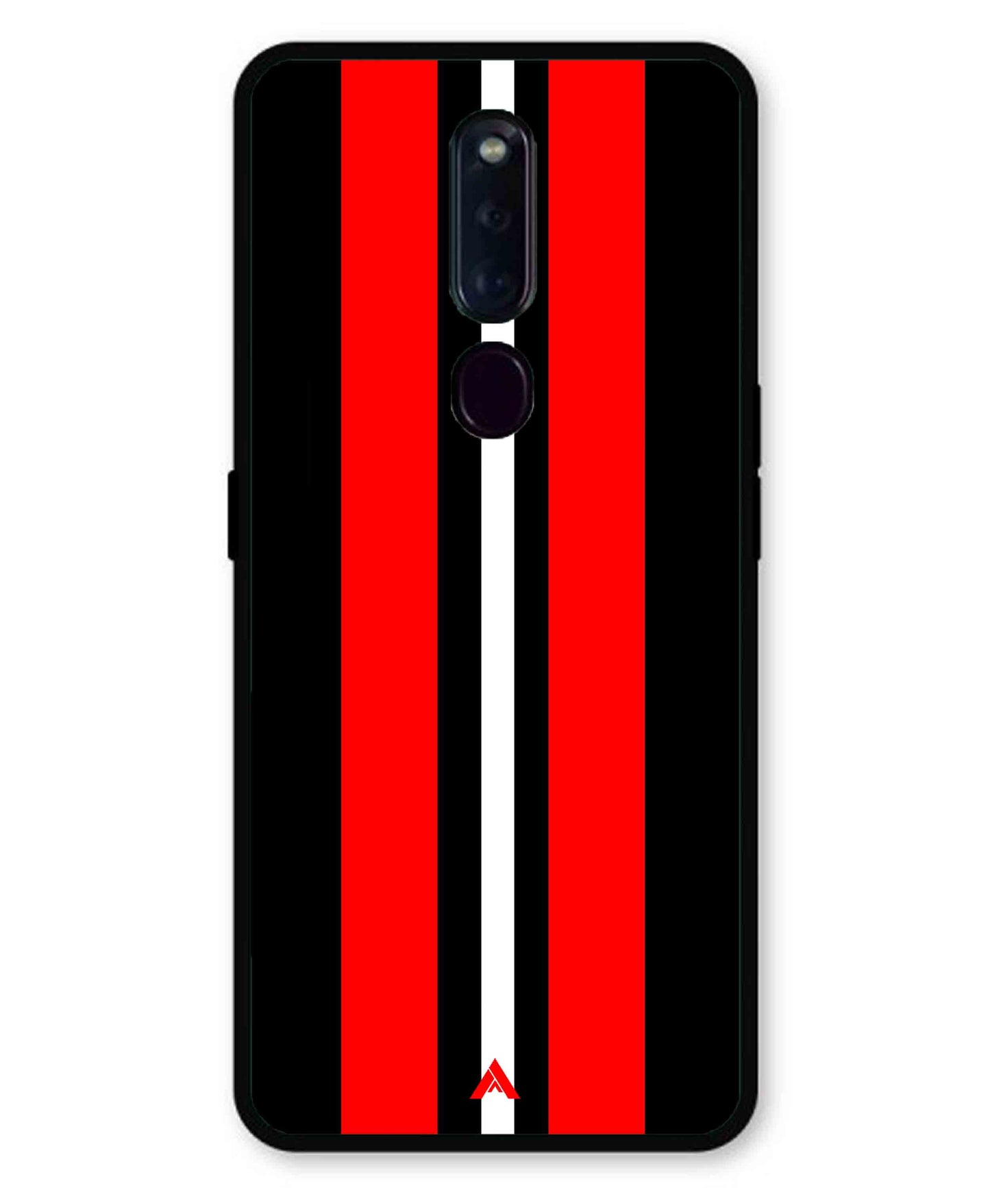 Stripe Pattern 8 Metal Back Cover Phone Case for Oppo F11 Pro