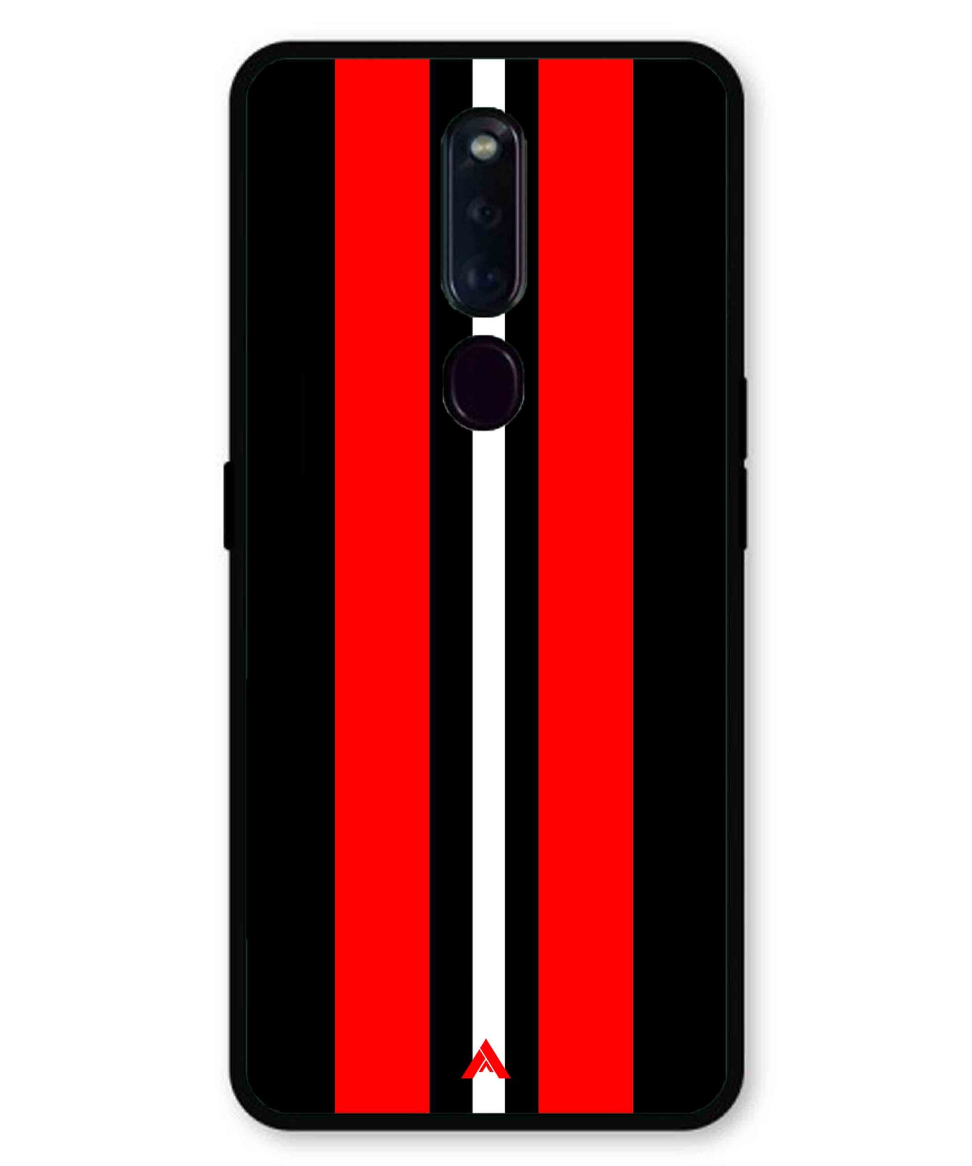 Stripe Pattern 8 Metal Back Cover Phone Case for Oppo F11 Pro