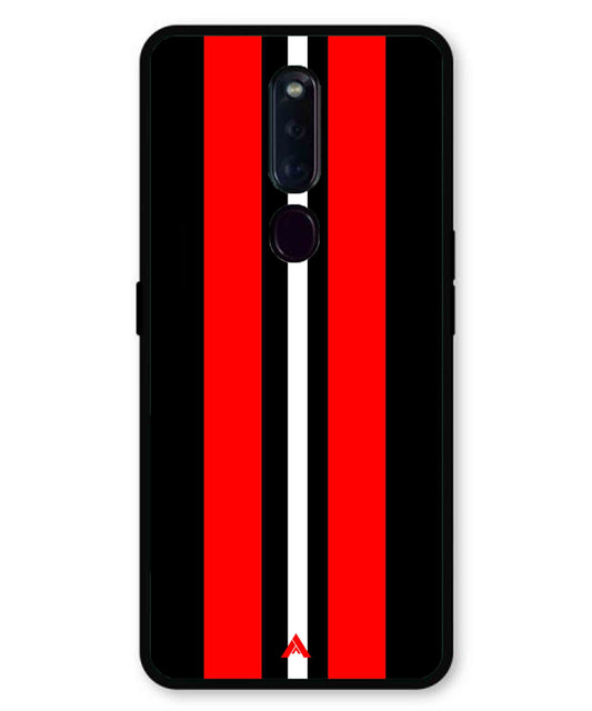 Stripe Pattern 8 Metal Back Cover Phone Case for Oppo F11 Pro