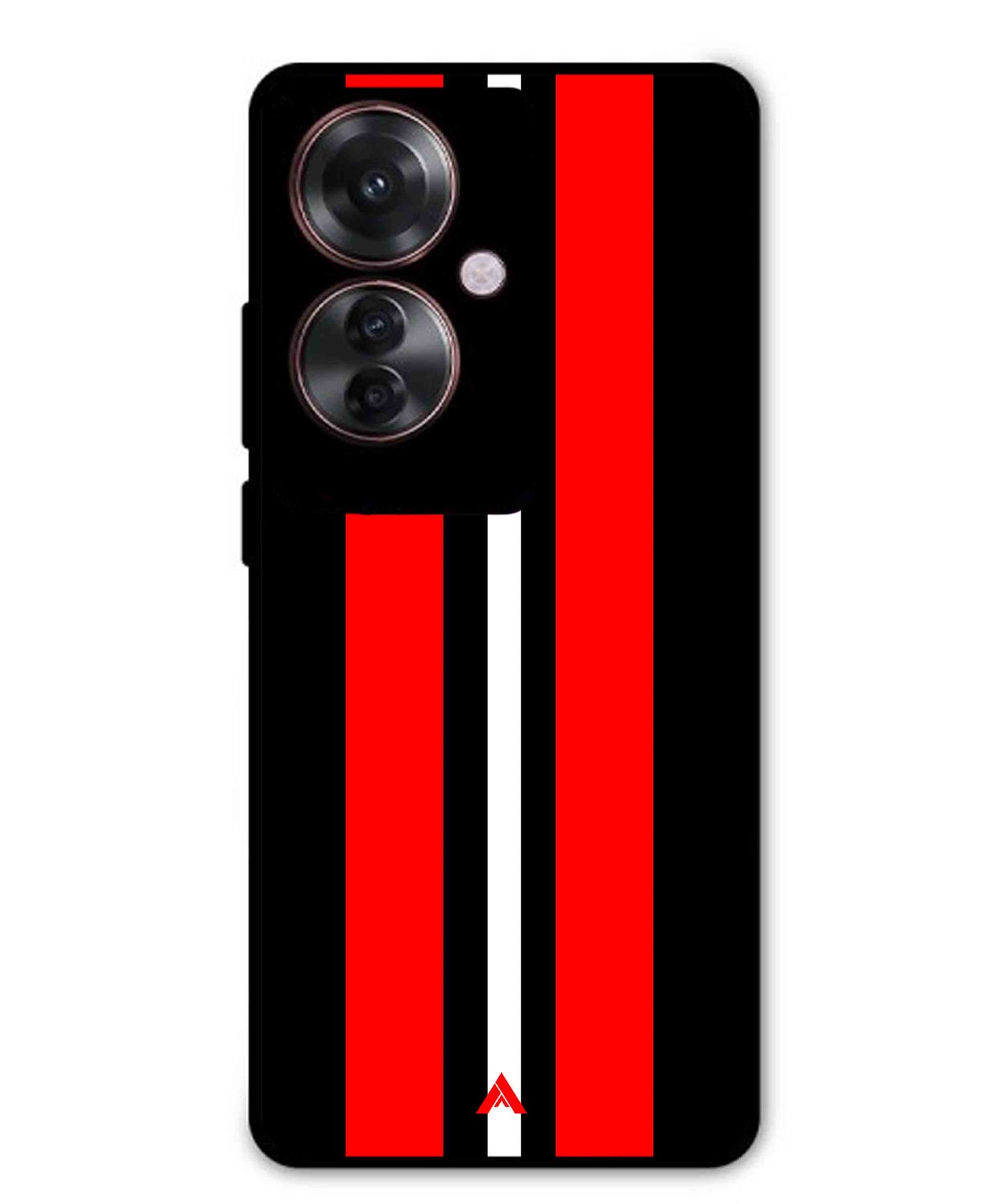 Stripe Pattern 8 Metal Back Cover Phone Case for Oppo F25 Pro
