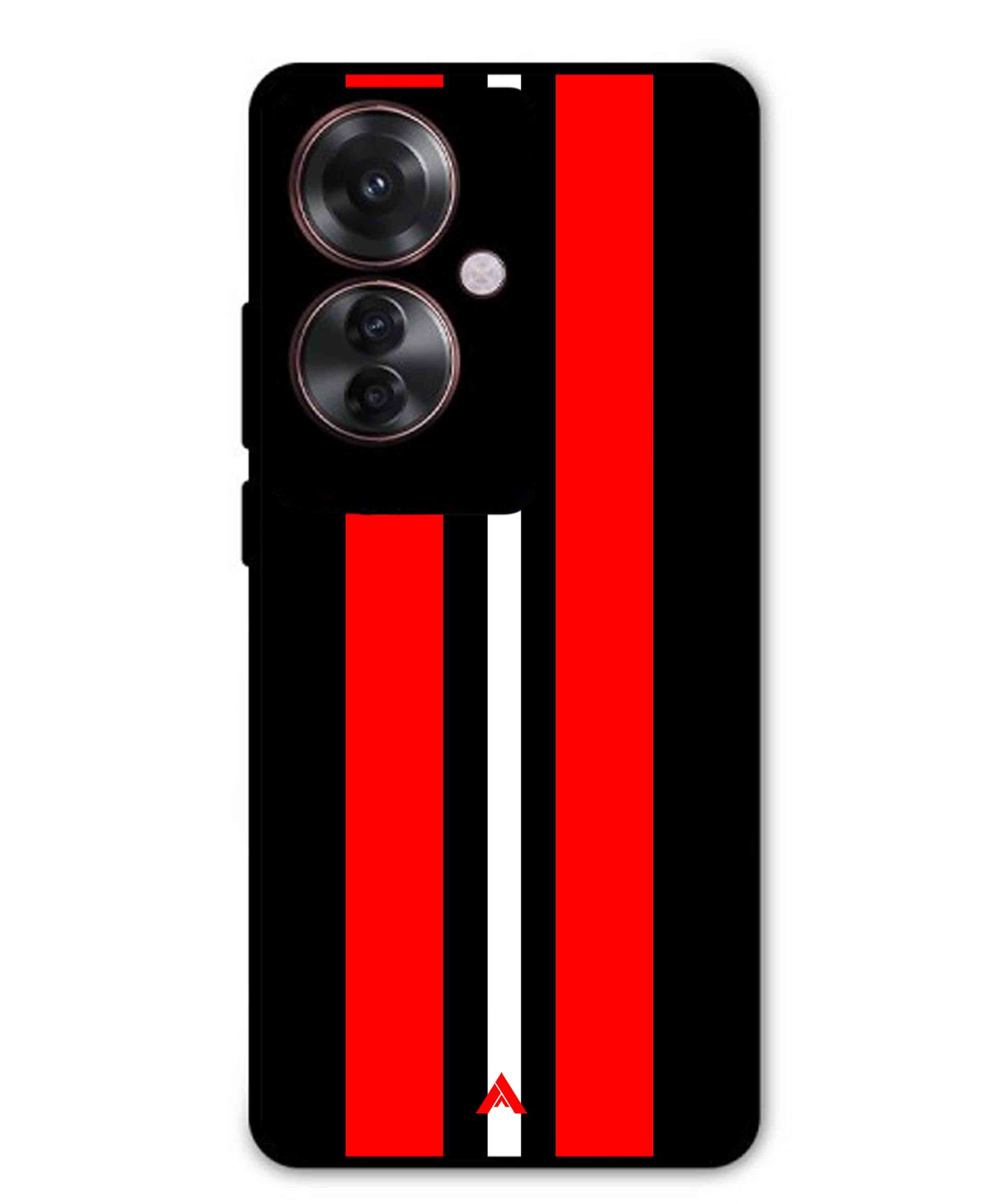 Stripe Pattern 8 Metal Back Cover Phone Case for Oppo F25 Pro