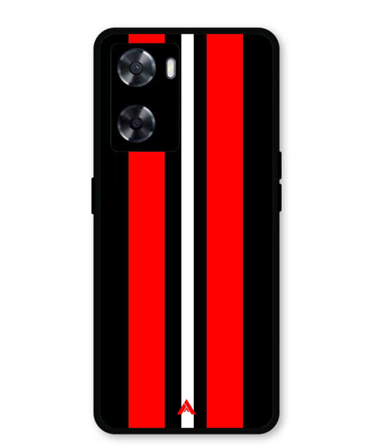 Stripe Pattern 8 Metal Back Cover Phone Case for Oppo K10
