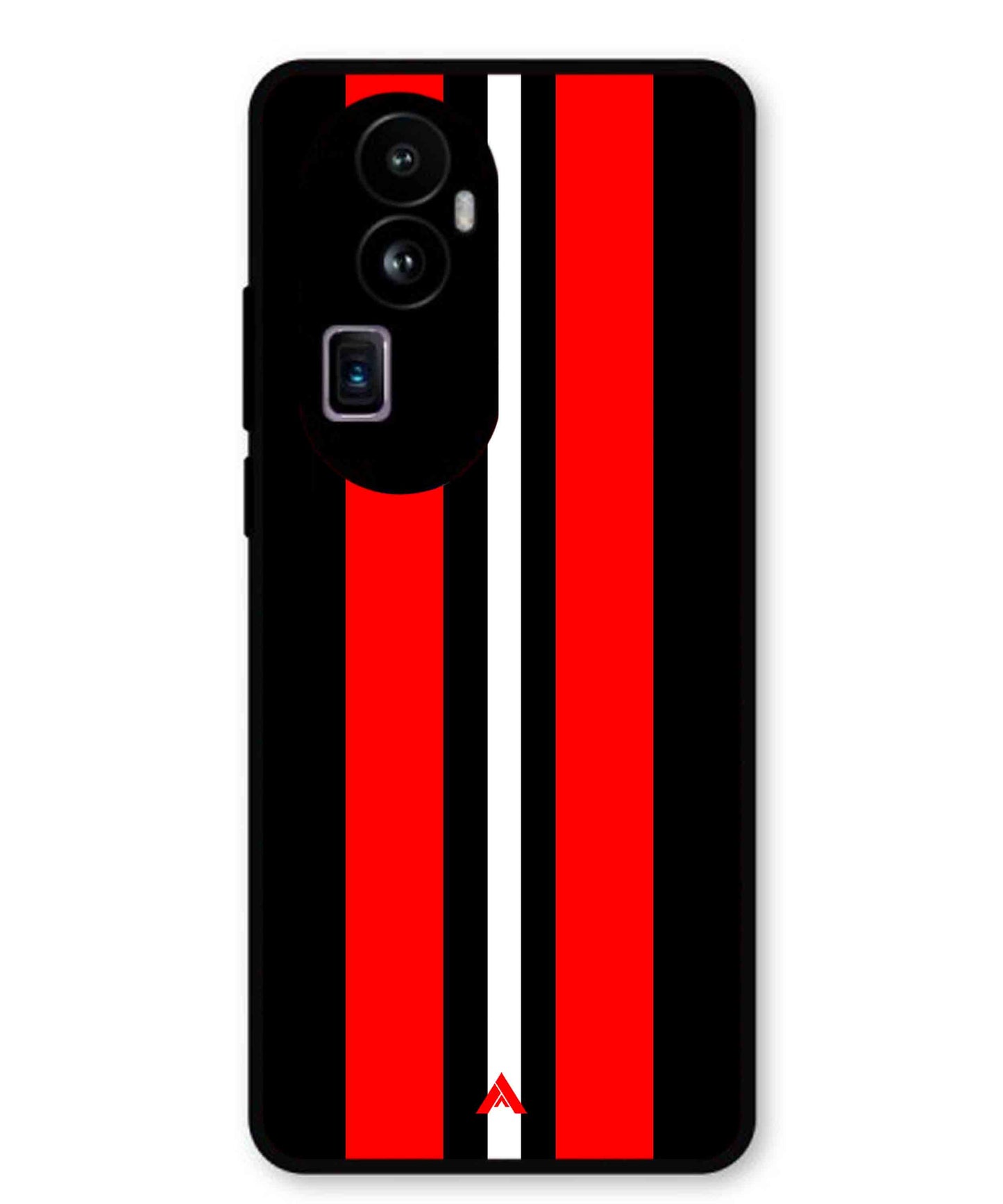 Stripe Pattern 8 Metal Back Cover Phone Case for Oppo Reno 10 Pro Plus