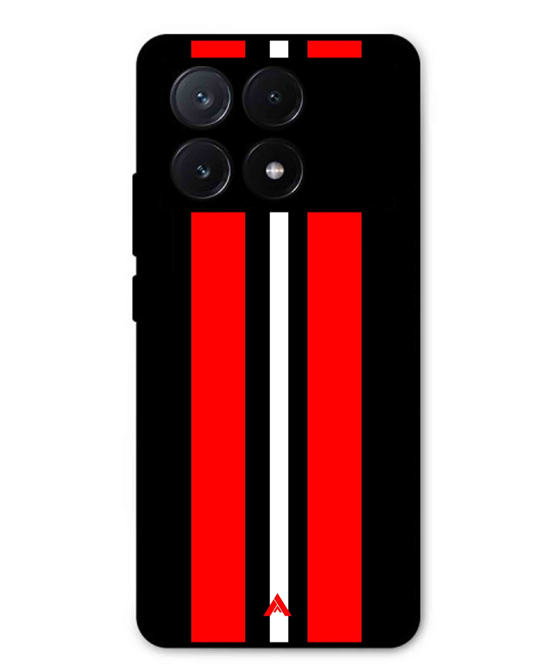 Stripe Pattern 8 Metal Back Cover Phone Case for Poco X6 Pro