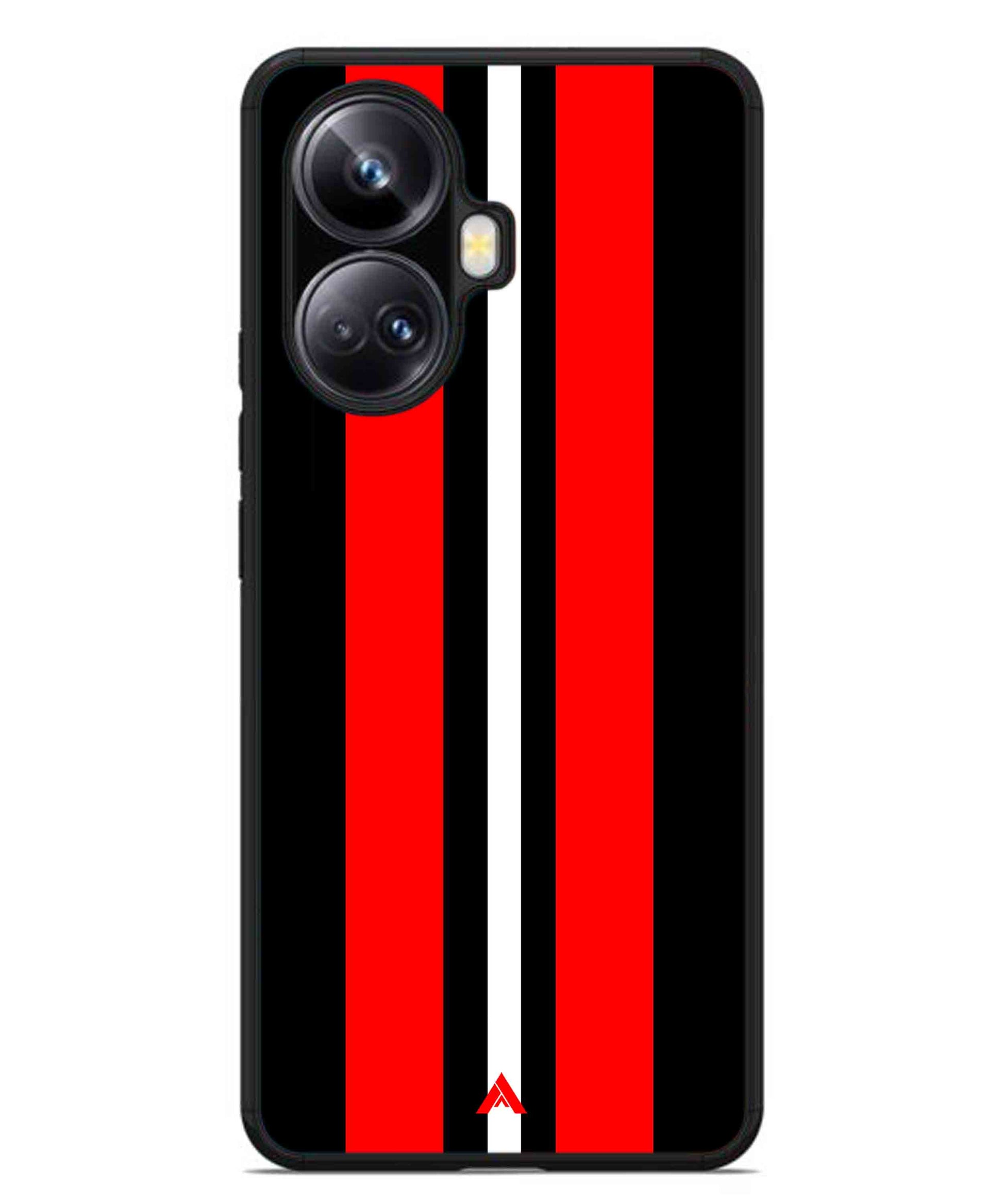 Stripe Pattern 8 Metal Back Cover Phone Case for Realme 10 Pro Plus