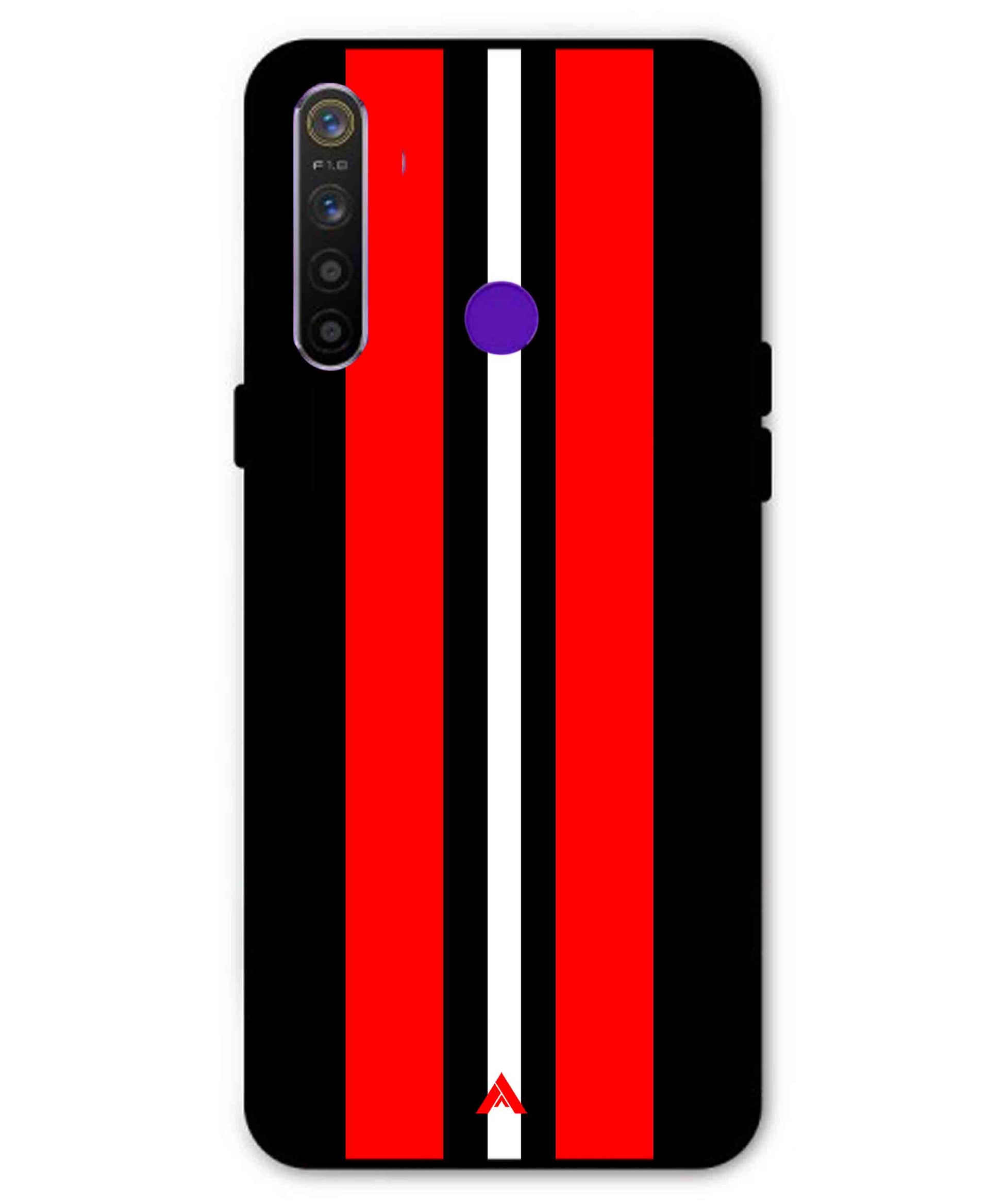Stripe Pattern 8 Metal Back Cover Phone Case for Realme 5