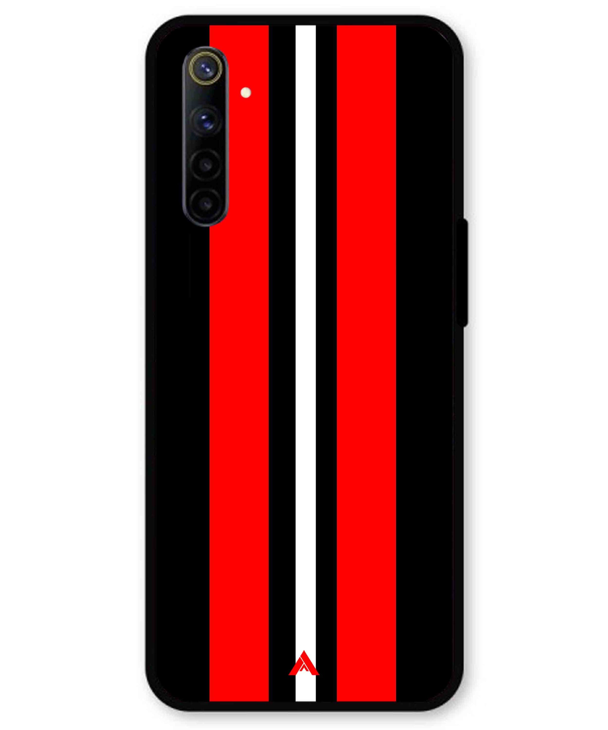Stripe Pattern 8 Metal Back Cover Phone Case for Realme 6