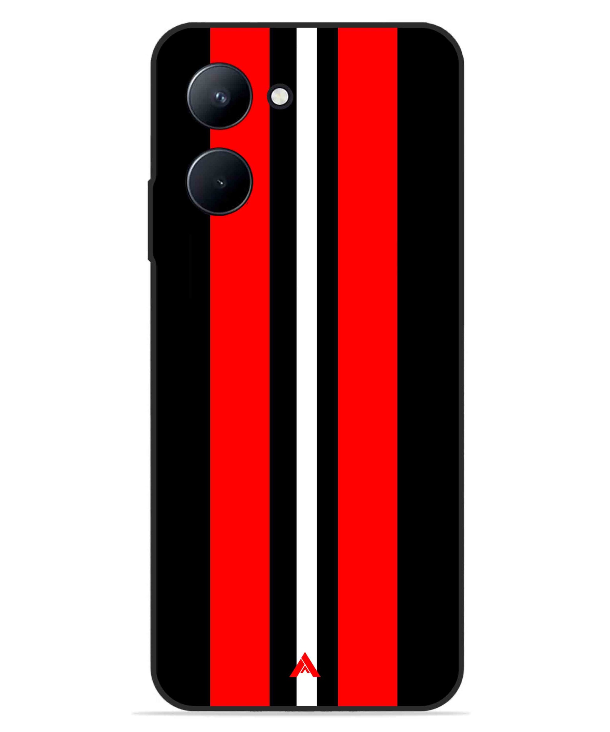 Stripe Pattern 8 Metal Back Cover Phone Case for Realme C33