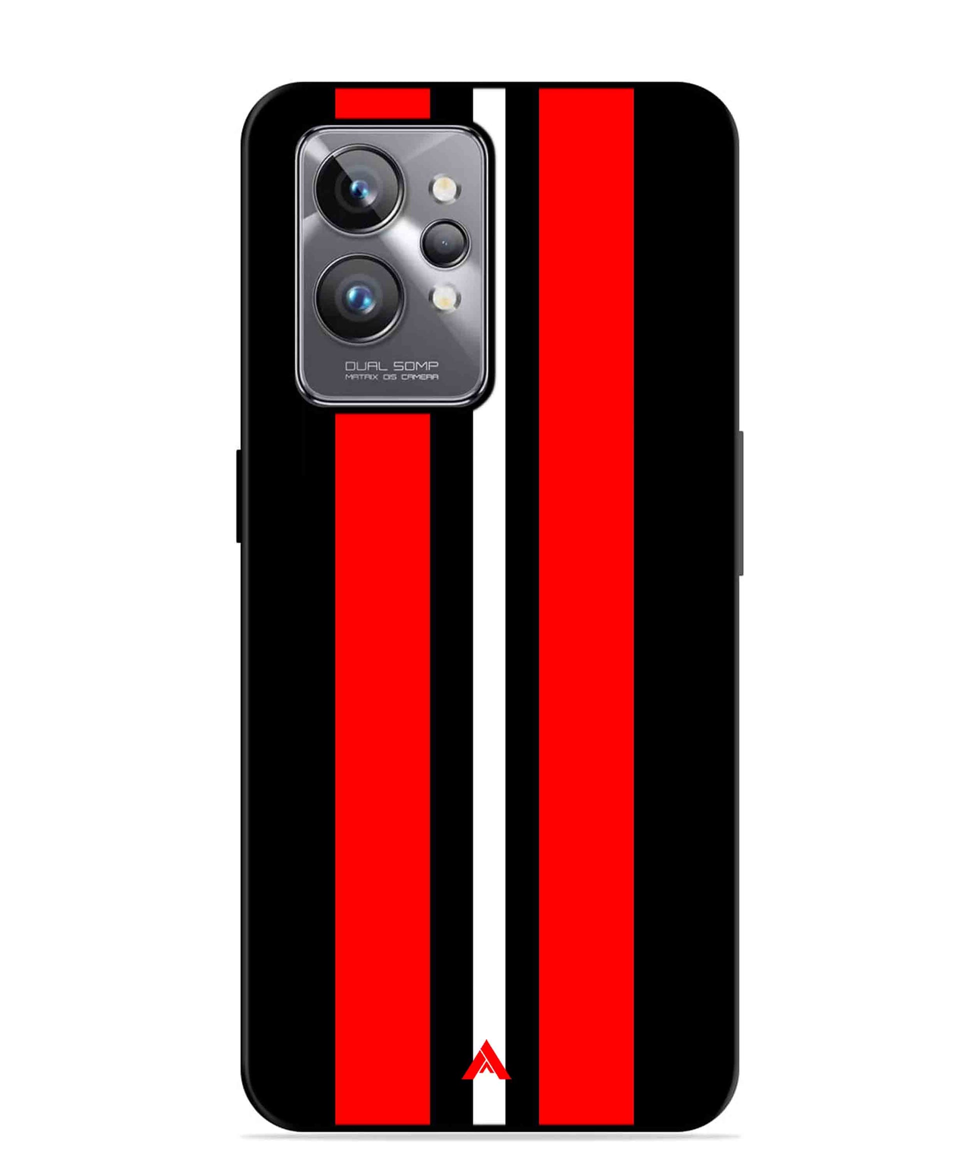 Stripe Pattern 8 Metal Back Cover Phone Case for Realme GT 2 Pro