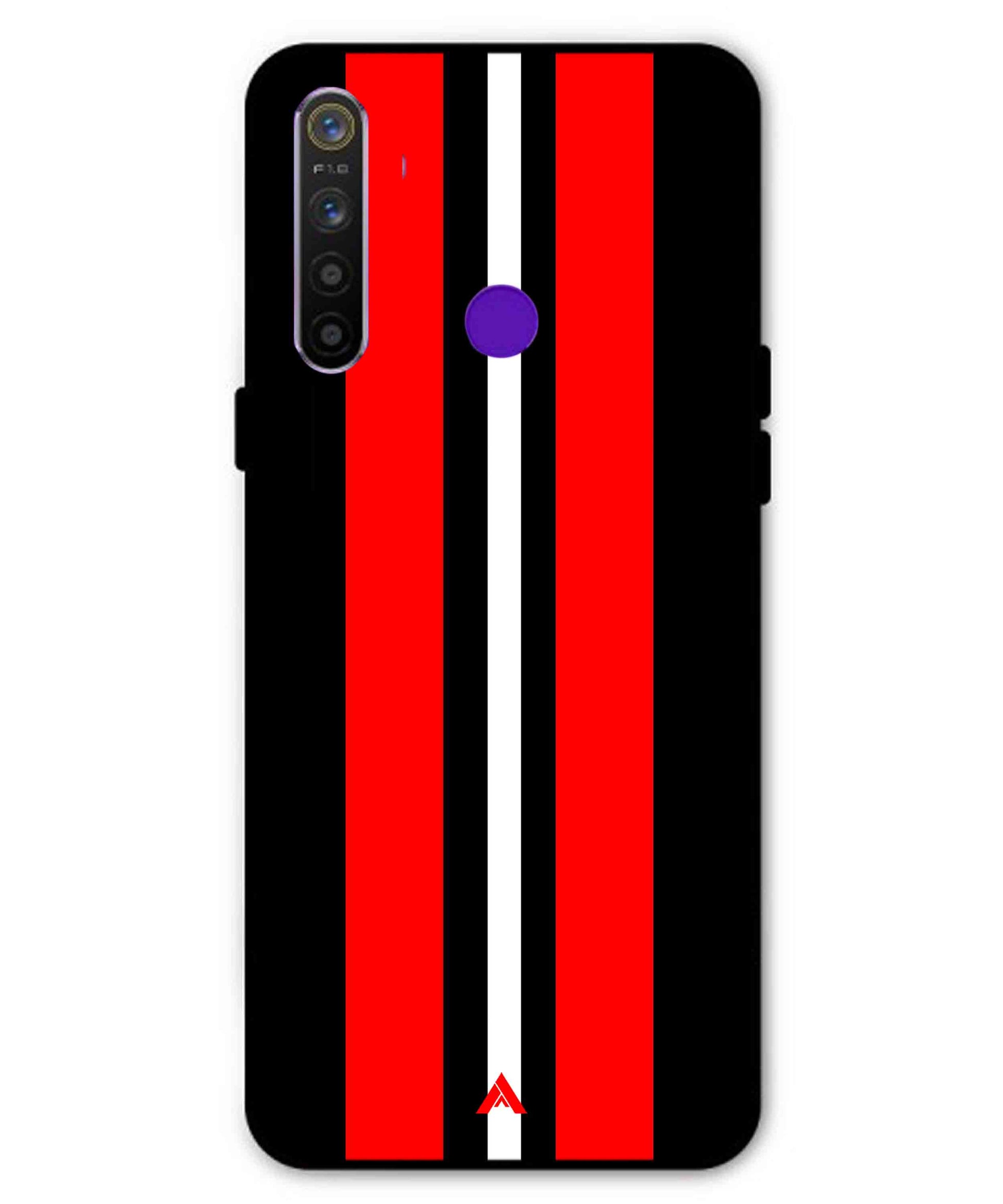 Stripe Pattern 8 Metal Back Cover Phone Case for Realme Narzo 10