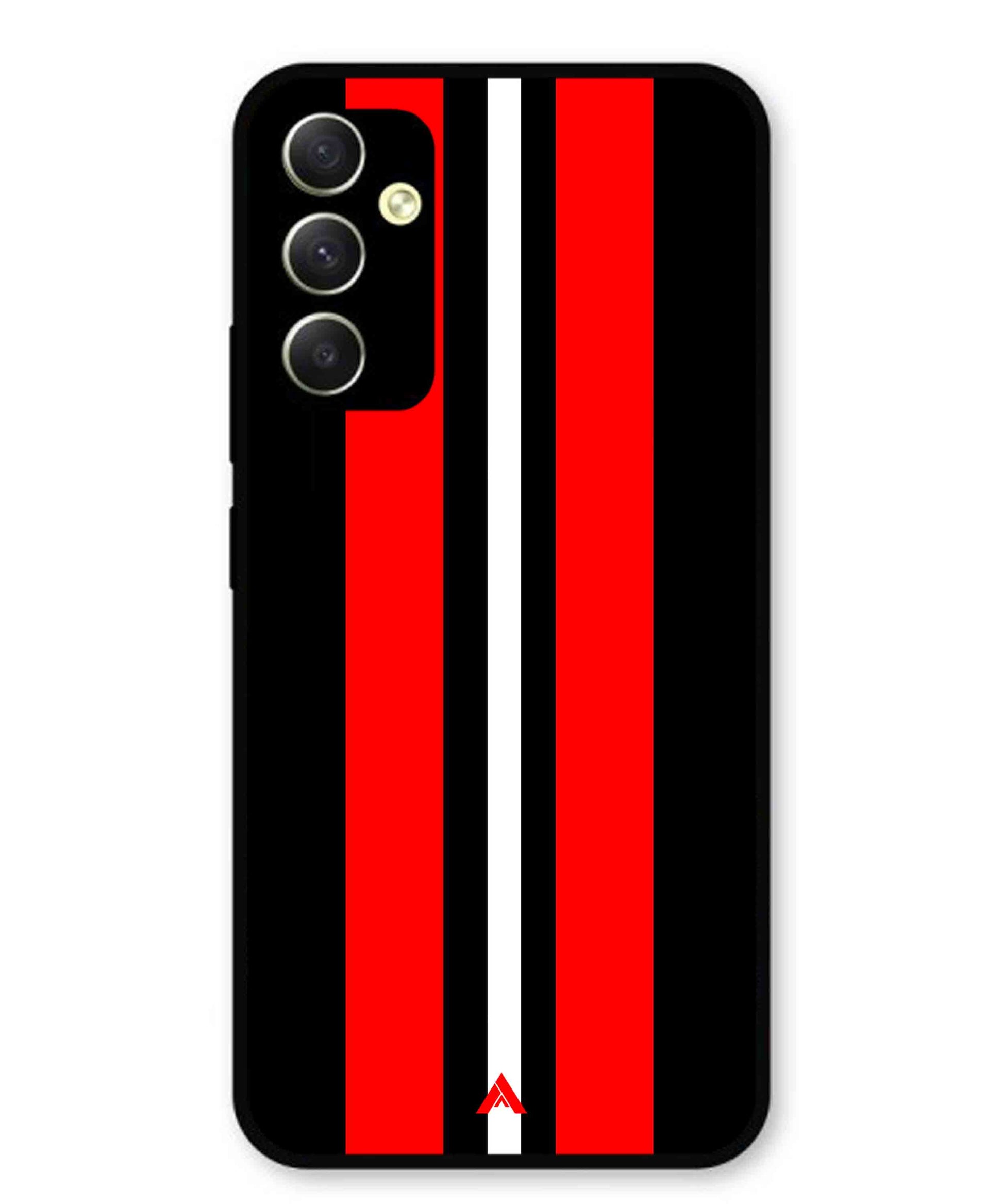 Stripe Pattern 8 Metal Back Cover Phone Case for Samsung Galaxy A34 5G