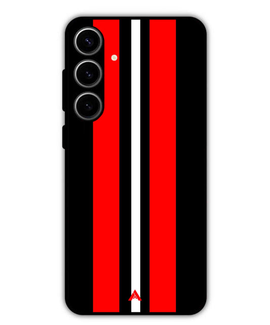 Stripe Pattern 8 Metal Back Cover Phone Case for Samsung Galaxy S23 Plus