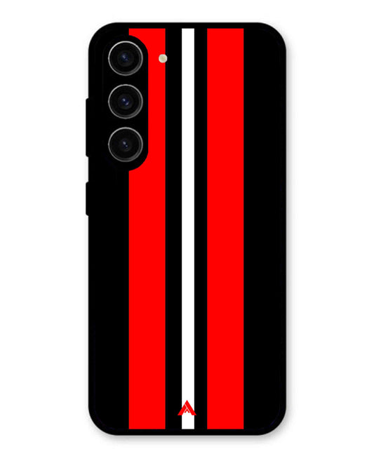 Stripe Pattern 8 Metal Back Cover Phone Case for Samsung Galaxy S24