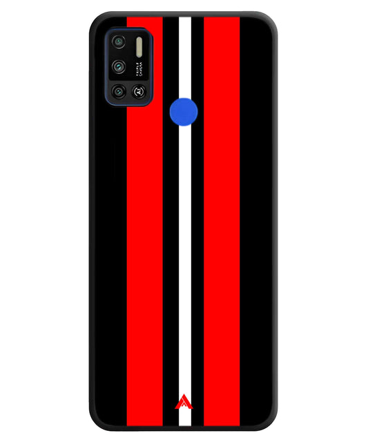 Stripe Pattern 8 Metal Back Cover Phone Case for Tecno Spark 6 Air