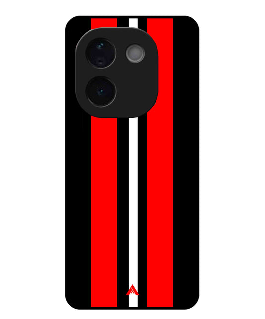 Stripe Pattern 8 Metal Back Cover Phone Case for Vivo T3 Pro