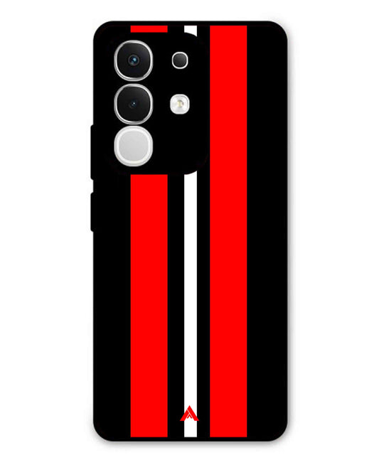 Stripe Pattern 8 Metal Back Cover Phone Case for Vivo T4X