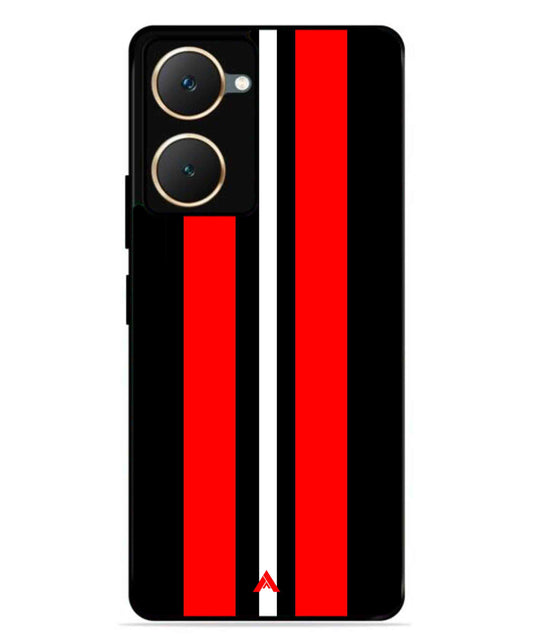 Stripe Pattern 8 Metal Back Cover Phone Case for Vivo Y18e