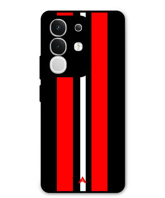 Stripe Pattern 8 Metal Back Cover Phone Case for Vivo Y29 4G
