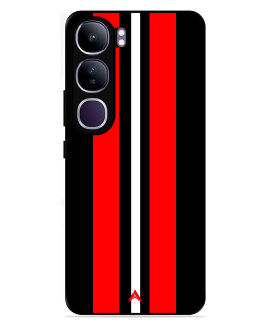 Stripe Pattern 8 Metal Back Cover Phone Case for Vivo Y300
