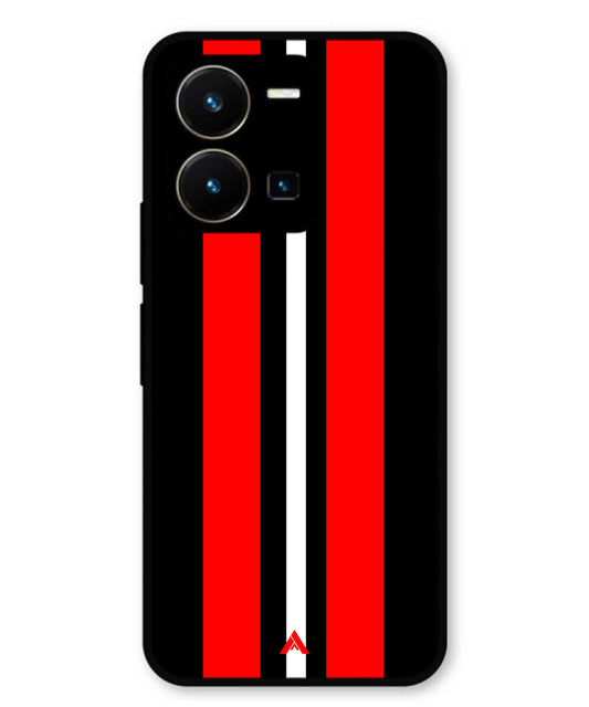 Stripe Pattern 8 Metal Back Cover Phone Case for Vivo Y35