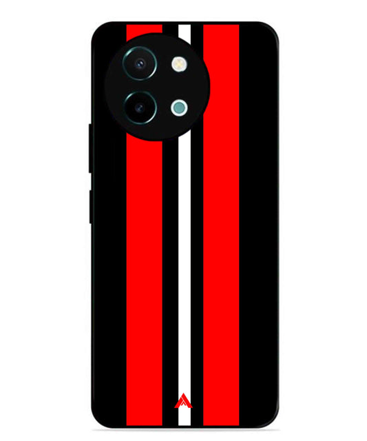 Stripe Pattern 8 Metal Back Cover Phone Case for Vivo Y38