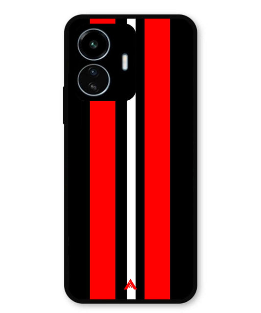 Stripe Pattern 8 Metal Back Cover Phone Case for Vivo Y77