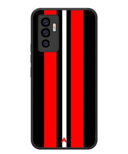 Stripe Pattern 8 Metal Back Cover Phone Case for Vivo v23e