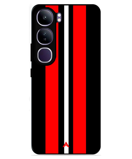 Stripe Pattern 8 Metal Back Cover Phone Case for Vivo v40 Lite