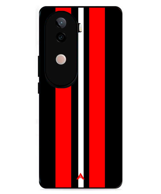 Stripe Pattern 8 Metal Back Cover Phone Case for Vivo v40e