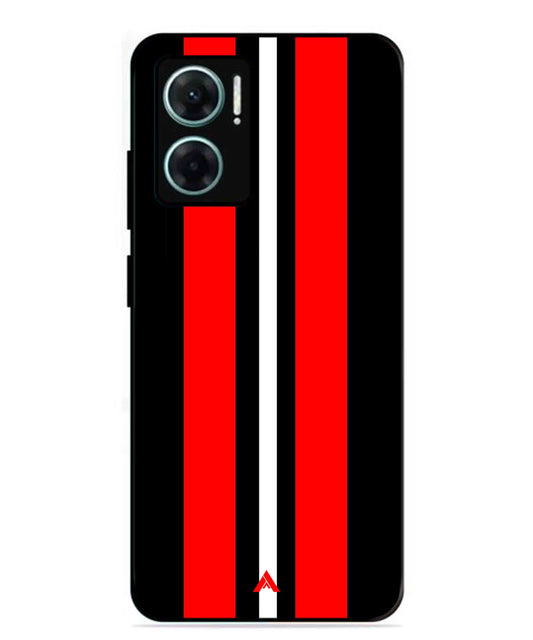 Stripe Pattern 8 Metal Back Cover Phone Case for Xiaomi Redmi 11 Prime 5G