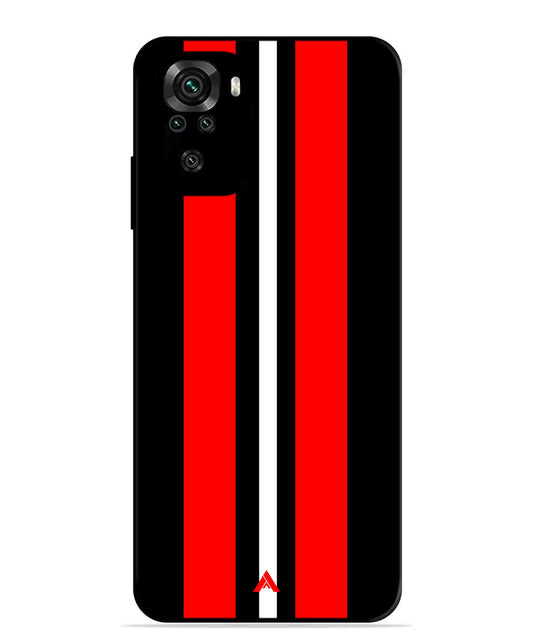 Stripe Pattern 8 Metal Back Cover Phone Case for Xiaomi Redmi Note 10S