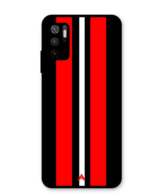 Stripe Pattern 8 Metal Back Cover Phone Case for Xiaomi Redmi Note 10T