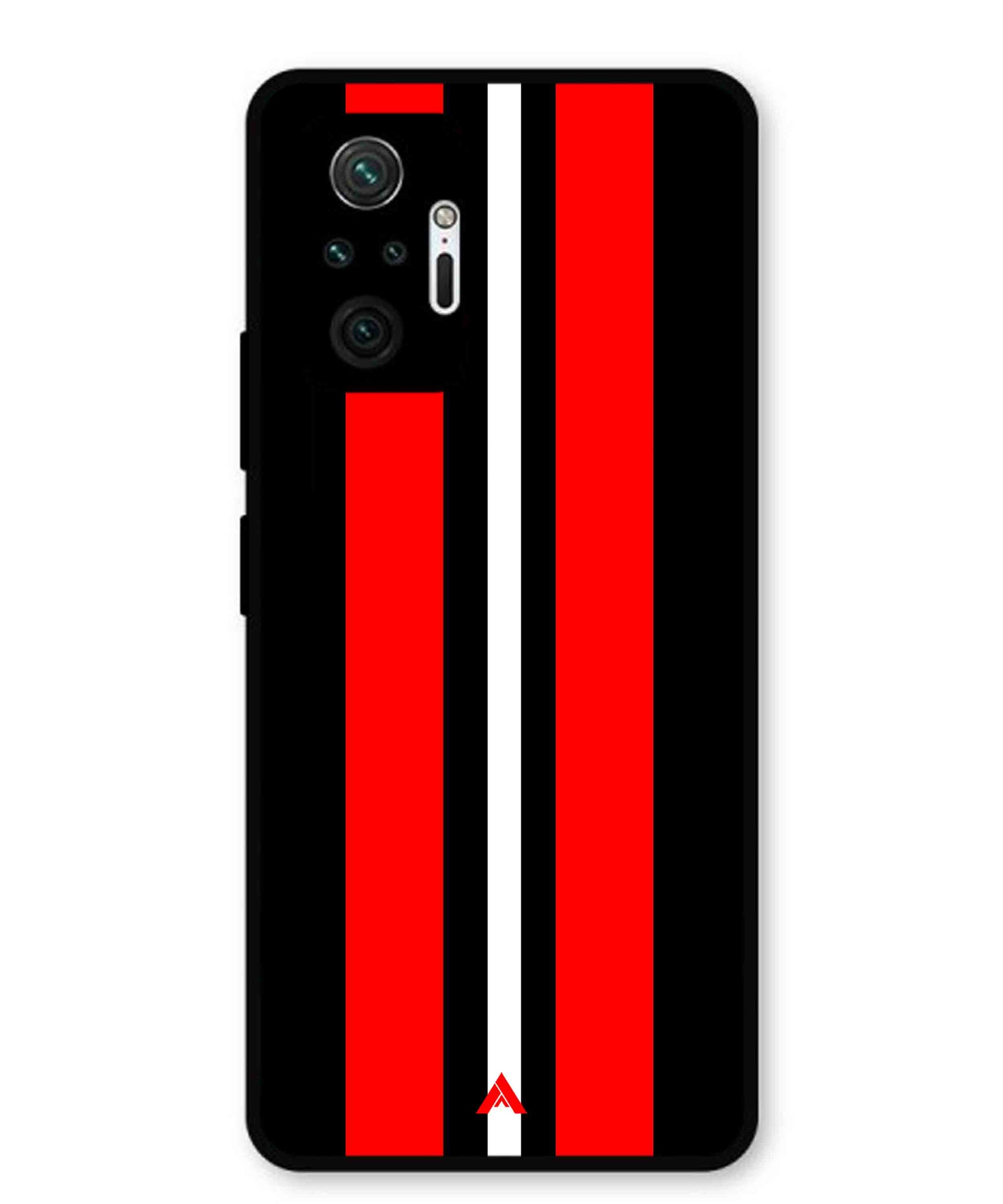 Stripe Pattern 8 Metal Back Cover Phone Case for Xiaomi Redmi Note 10 Pro
