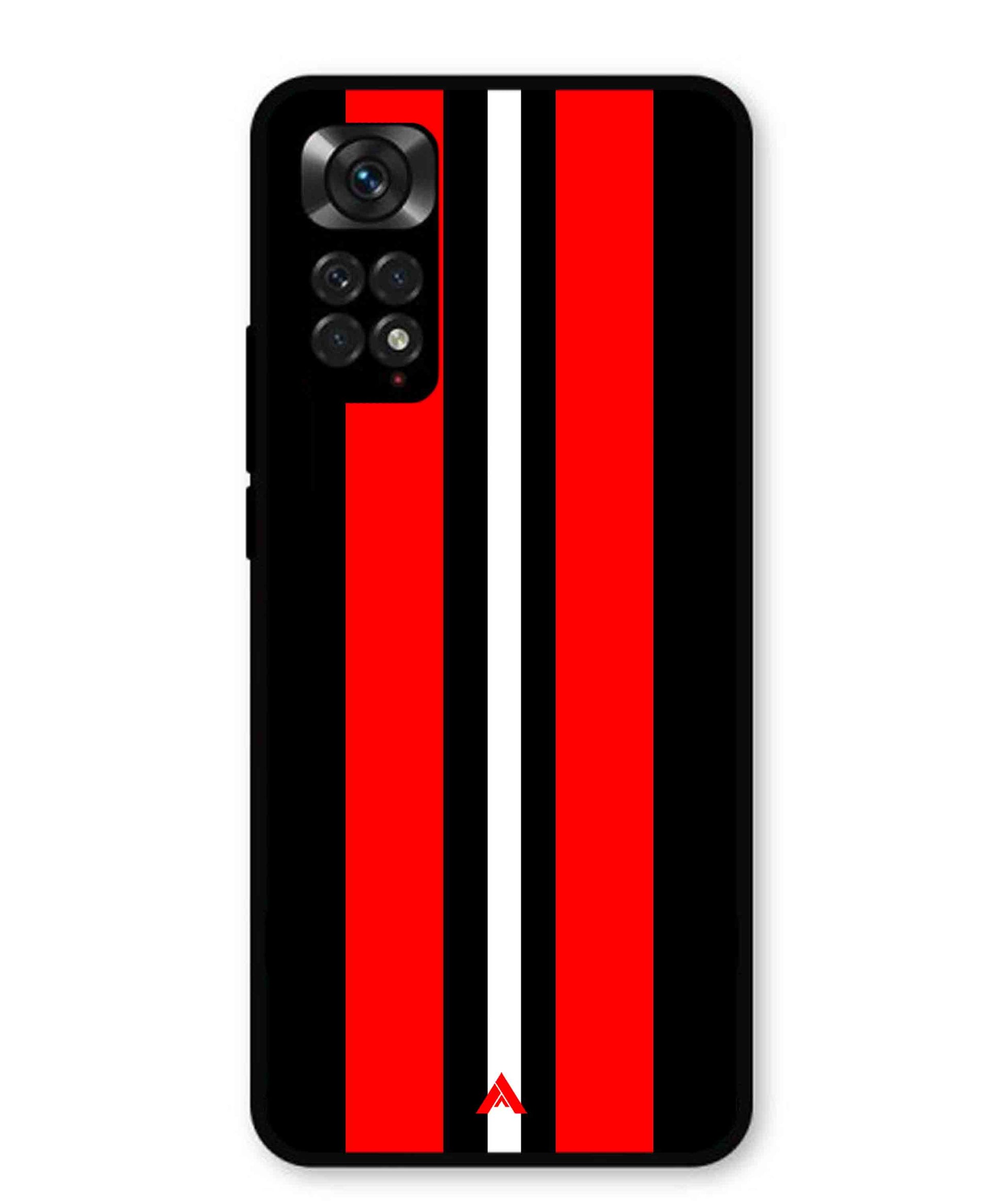 Stripe Pattern 8 Metal Back Cover Phone Case for Xiaomi Redmi Note 11