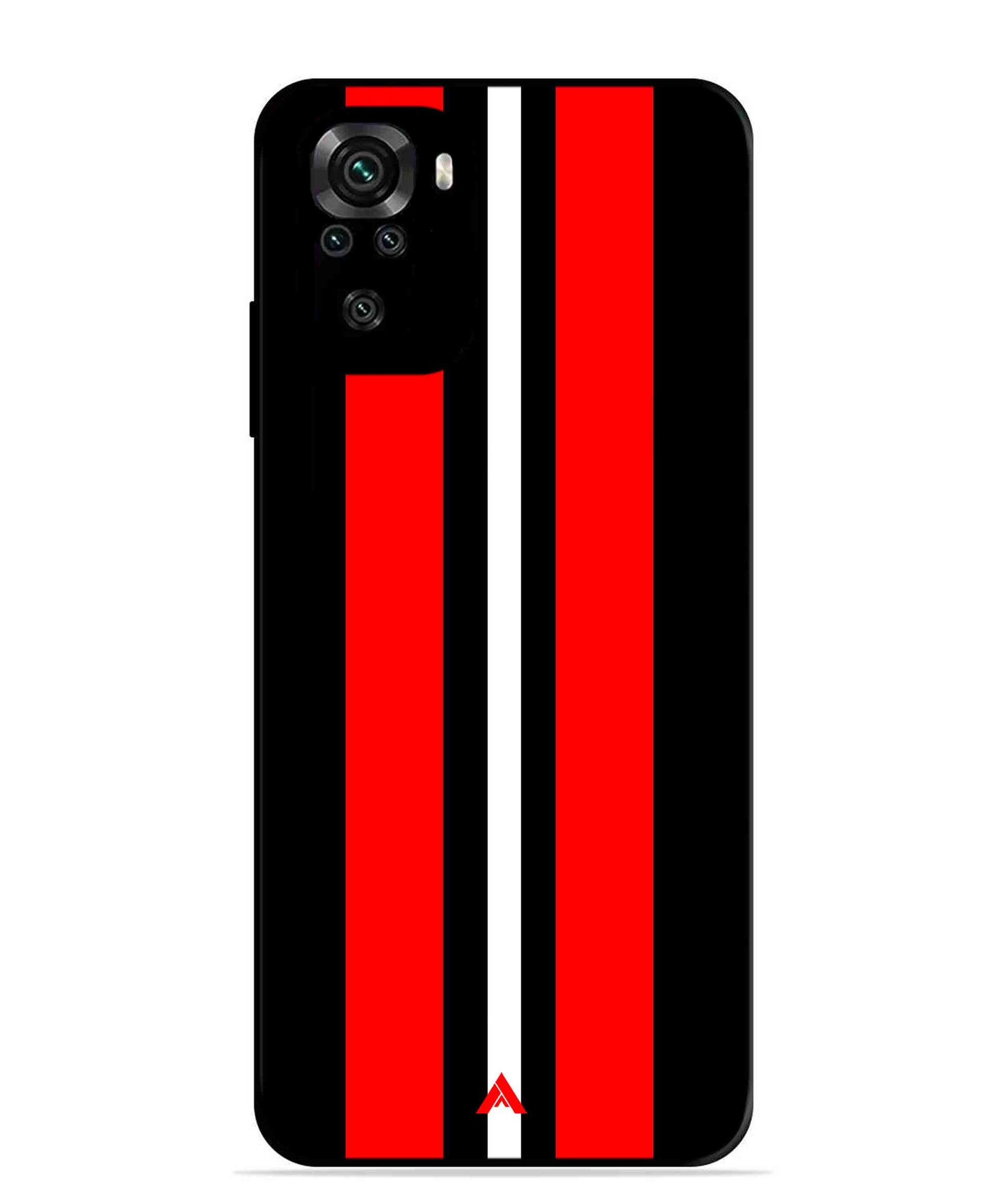 Stripe Pattern 8 Metal Back Cover Phone Case for Xiaomi Redmi Note 11SE