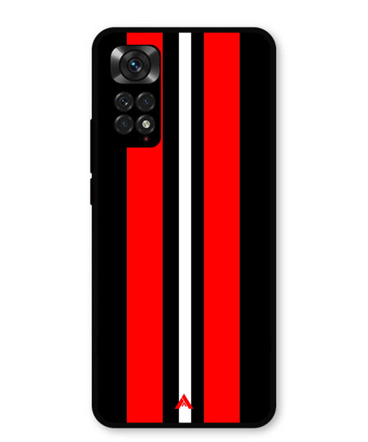 Stripe Pattern 8 Metal Back Cover Phone Case for Xiaomi Redmi Note 11s