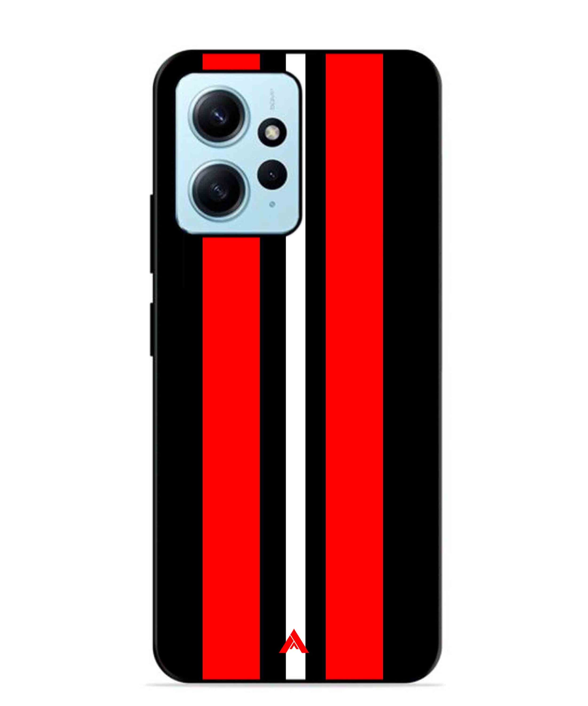 Stripe Pattern 8 Metal Back Cover Phone Case for Xiaomi Redmi Note 12 4G