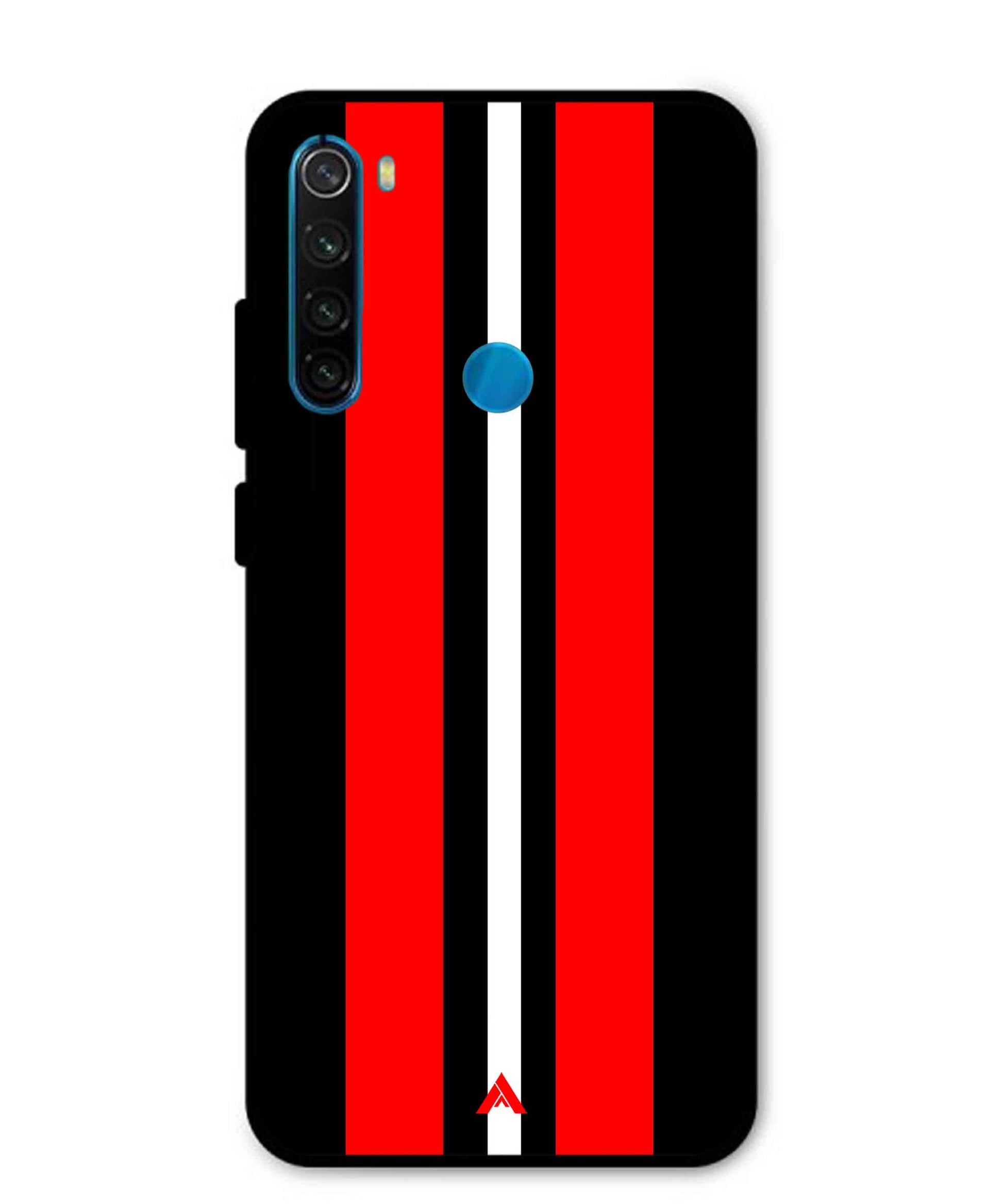 Stripe Pattern 8 Metal Back Cover Phone Case for Xiaomi Redmi Note 8